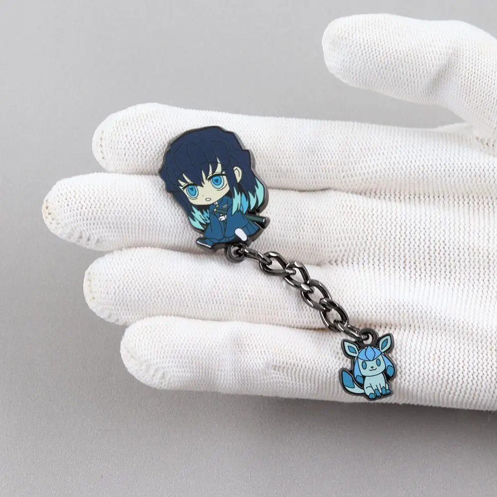 Demon Slayer Anime Time Transparent Ichiro Brooch Manga Badge Doll Clothes Bag Decoration Cartoon Gift Pin Periphery view 4