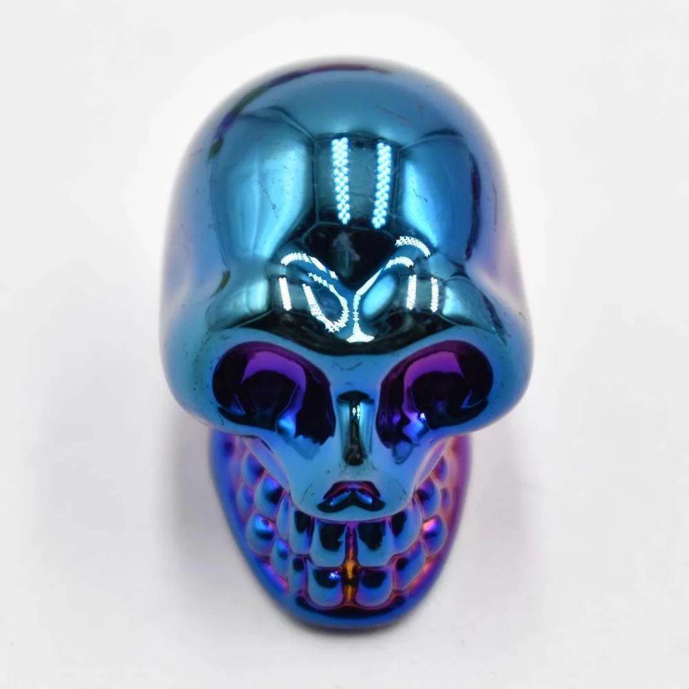Großhandel 12 Stück/Set, modische, hochwertige Anhänger aus gemischtem Glas in Totenkopf- und Skelettdesign für DIY-Schmuckherstellung, kostenloser Versand. – Detail 16