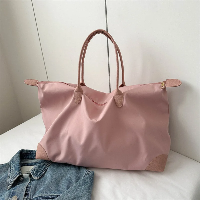 Bolsa transversal feminina de grande capacidade com um ombro, impermeável, pano oxford, bolsa axilas, moda simples, nova, 2024