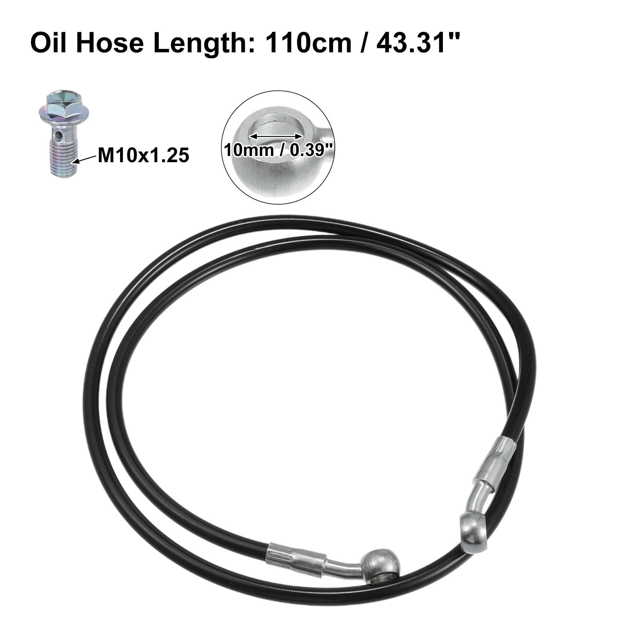 Motoforti 30/50/60/80/90/100/110/150/180/200/220 cm Bremsschlauch Motorrad hydraulische Bremsleitung Ölschlauch Rohr Fahrrad 1 Set