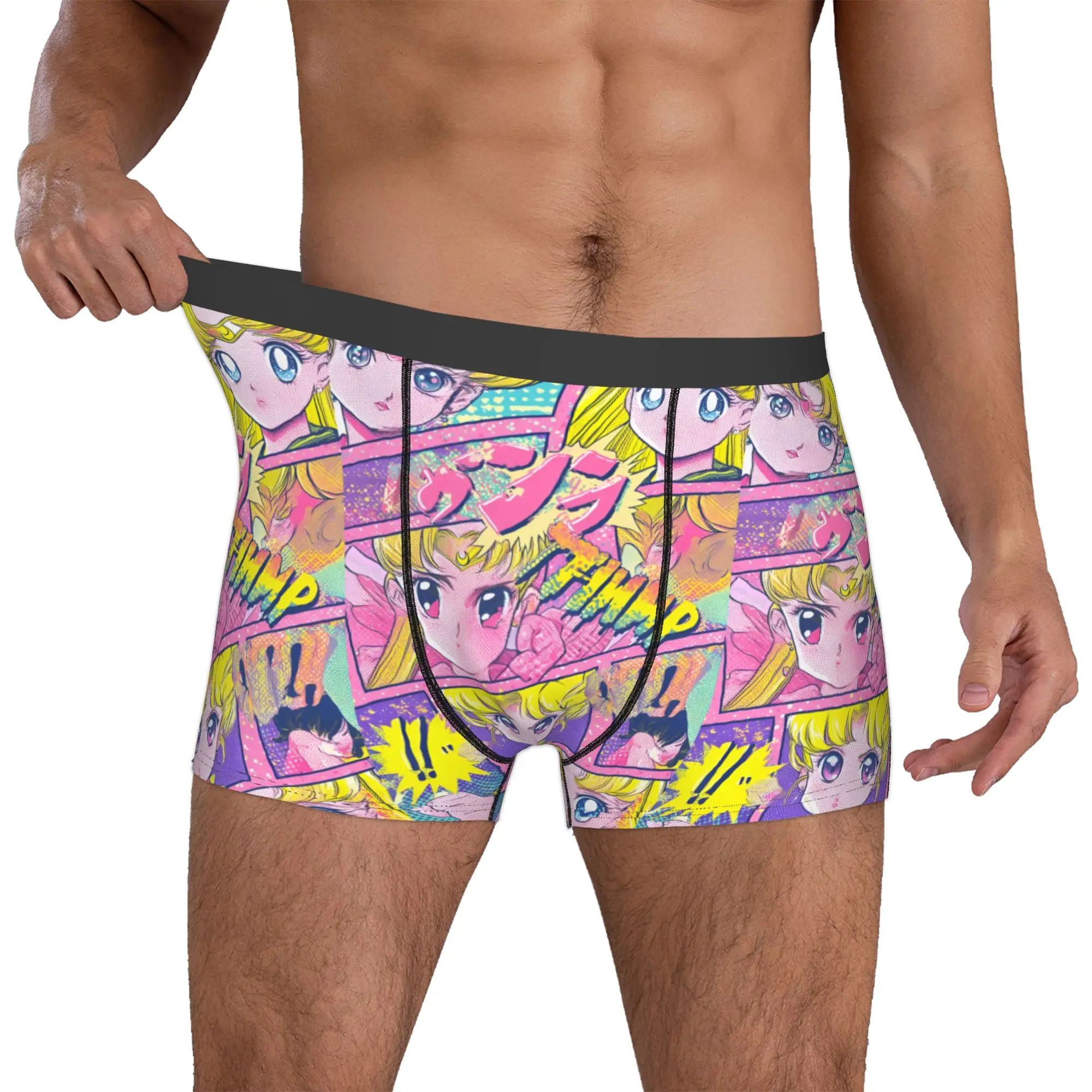 

Custom S-Sailors Japan Comic Boxers Shorts Men's Classic Briefs Underwear Funny Underpants