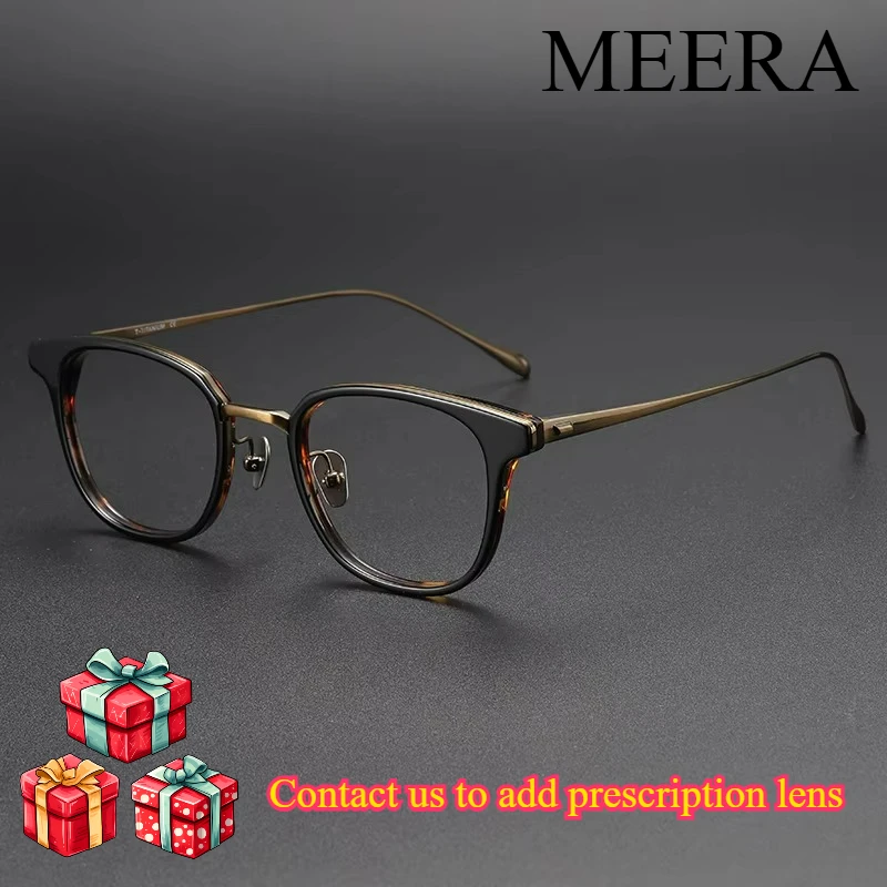 

Gms823 High Quality Luxury Retro Titanium Acetate Ultra-light Glasses Optical Eyeglass Frame New Fashionable Round Eyewear Frame