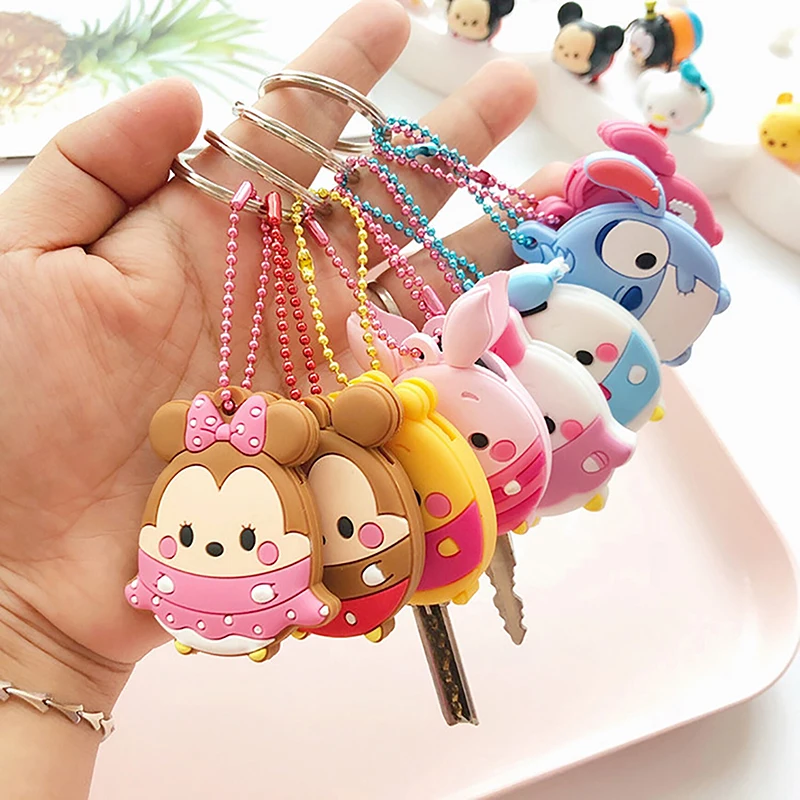 Cute Sanrio Key Protective Case Hello Kittys Accessories Cute Beauty Cartoon Anime Key Chain Set Soft Glue Toys for Girls