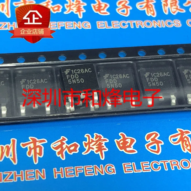 10PCS FDD5N50 TO-252 500V 4A   in sotck 100% new and original