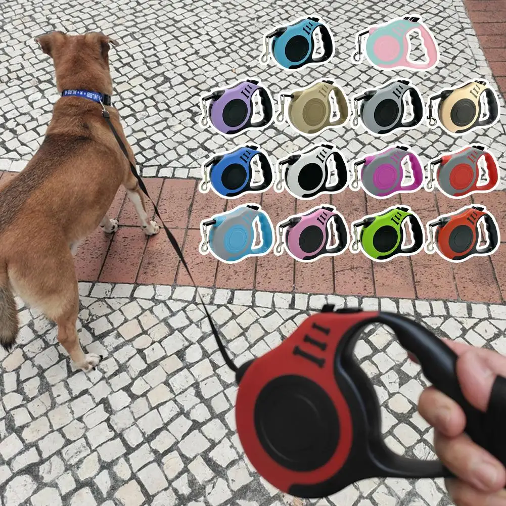 5m Dog Leash Retractable Roulette Collar For Small Big Dogs Accessories Adjustable Walking Hiking French Bulldog Rope