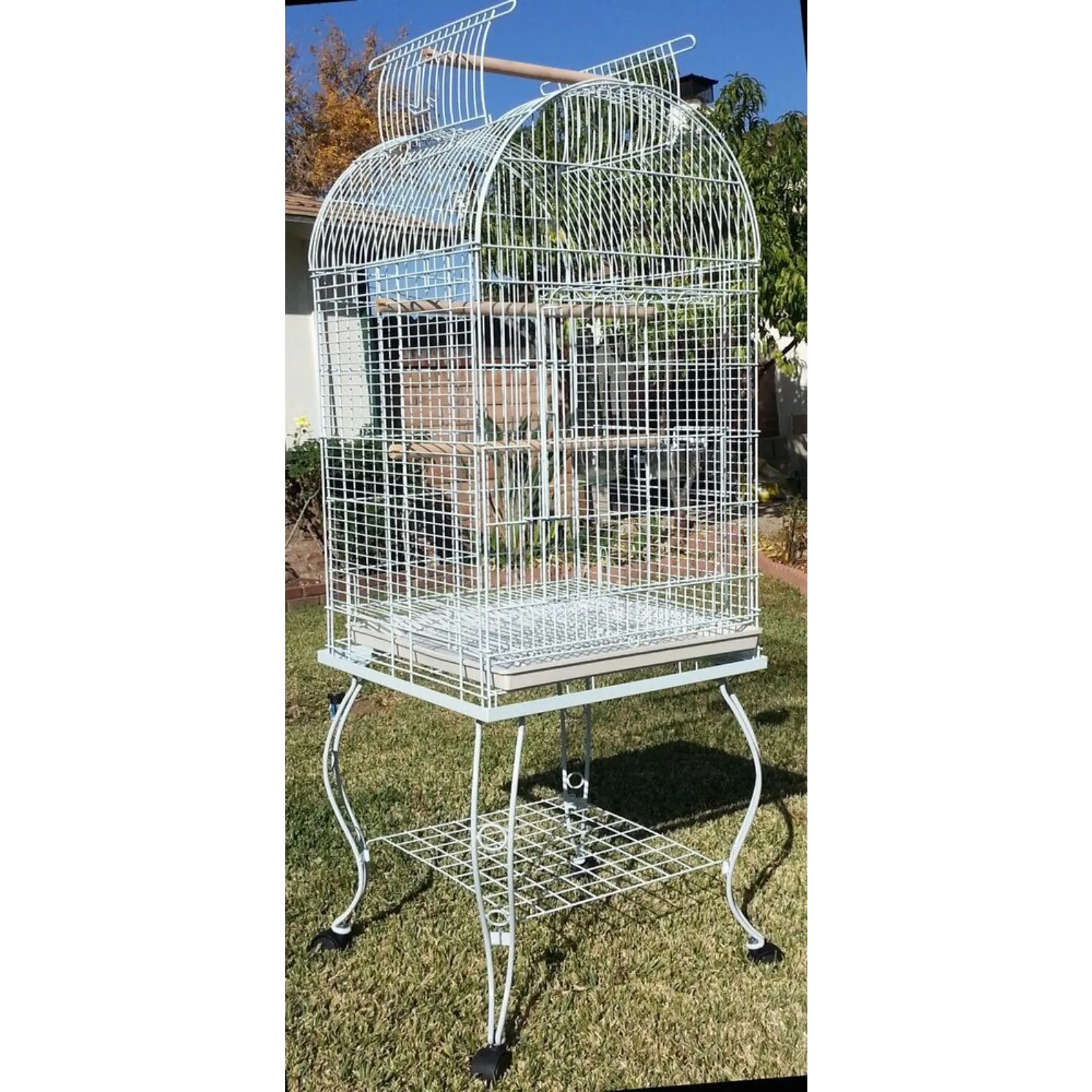 

US 64" Bird Parrot Stand Cage For Cockatiel Cockatoo Caique Conure Finch Cockatiel