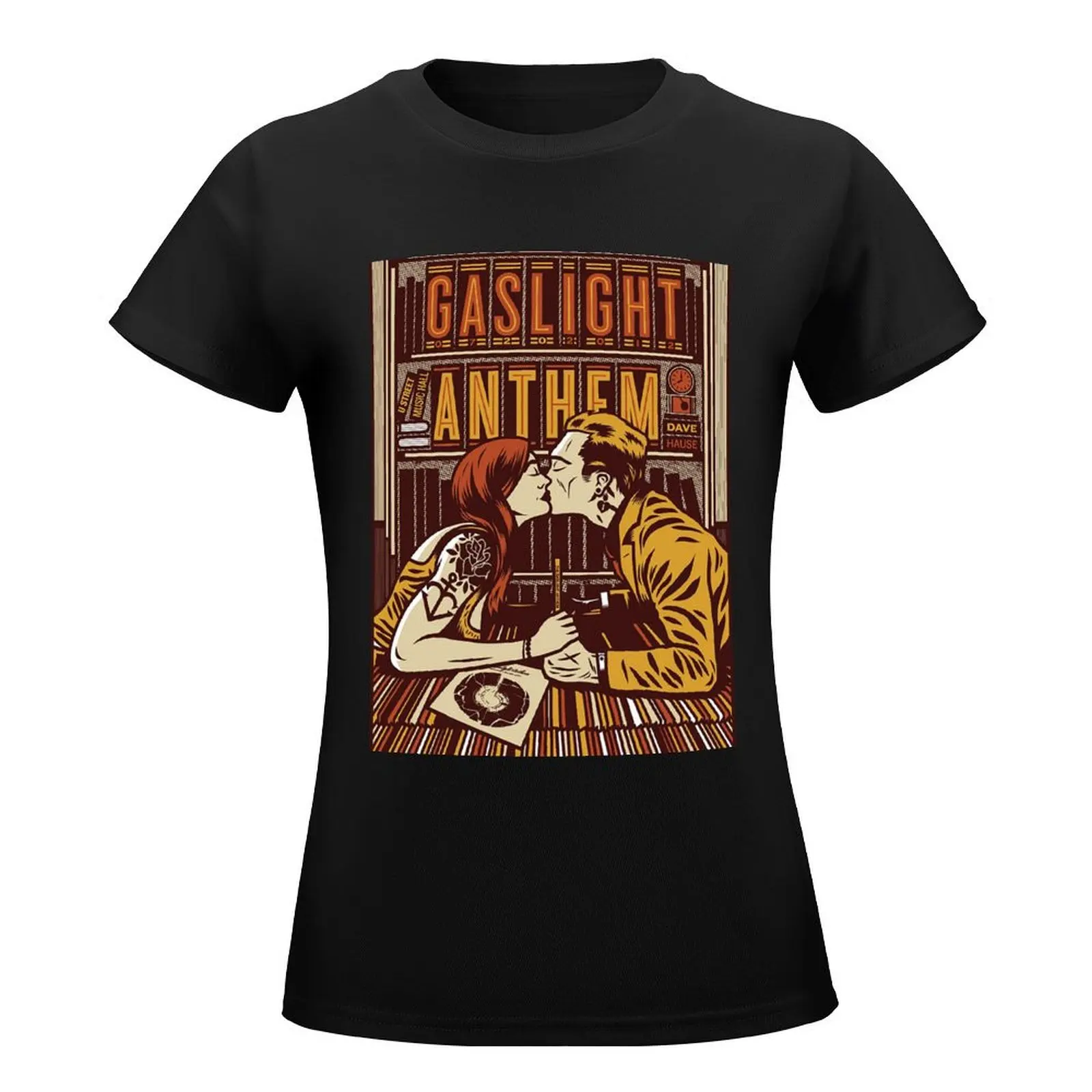 the gaslight anthem T-Shirt hippie clothes plus size tops Short sleeve tee sports fans plus size t shirts for Women loose fit