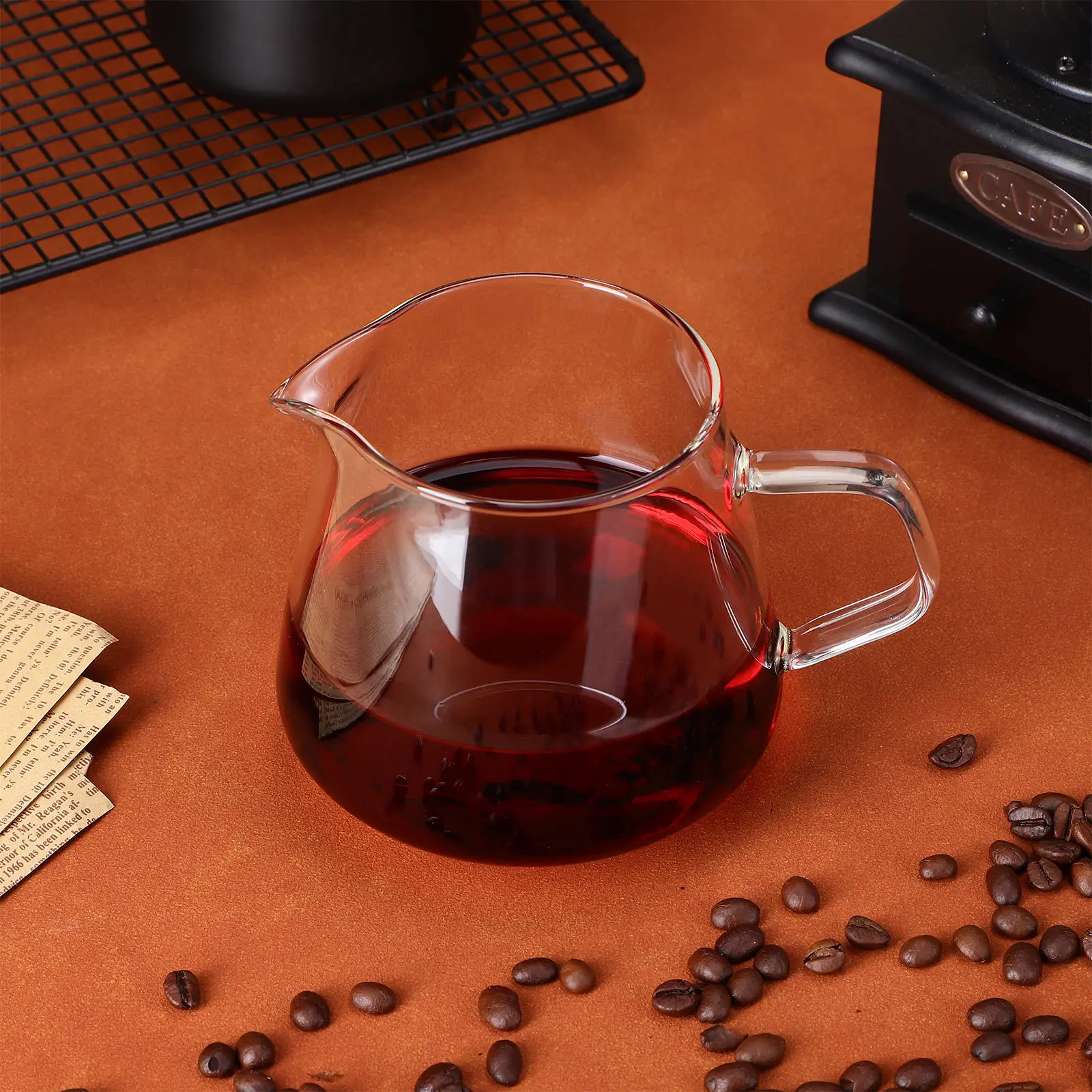 1 قطعة غلاية زجاجية إبريق قهوة 650 مللي إبريق شاي شفاف مقاوم للحرارة إبريق حليب للمنزل مكتب المشروبات الباردة الساخنة متعددة الوظائف