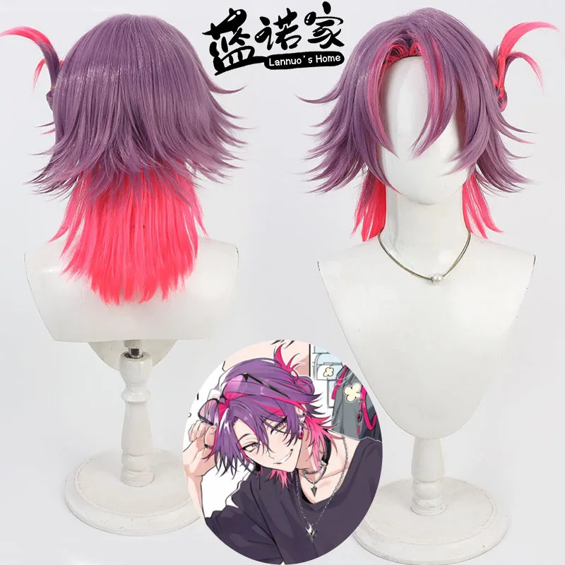 

Virtual YouTuber VTuber Watarai Hibari Cosplay Wig Halloween Party Prop Synthetic Hair Heat Resistant Fiber + Wig Cap