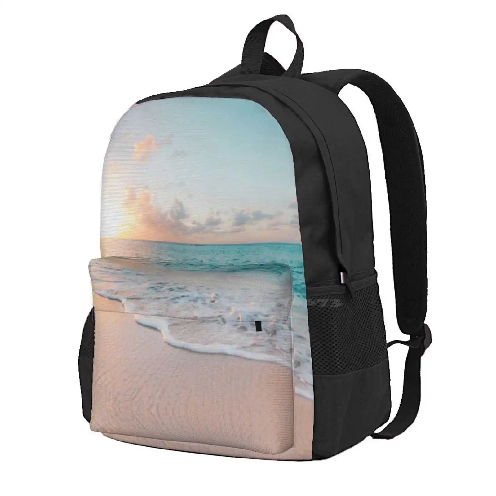 

Tropical Clear Ocean Sunset Hot Sale Schoolbag Backpack Fashion Bags Bahamas Bermuda Florida Honeymoon Beautiful Beaches Divine