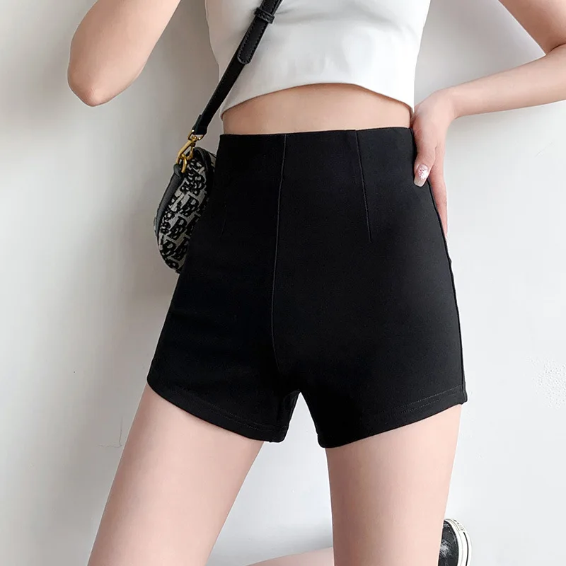 

Black Elastic Tight Hot Pants for Women, Bare Leg Artifact, New High Waist Slimming Outer Wear, Girl Group Sexy Jazz Dance Short