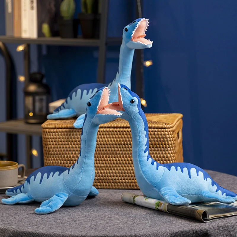 40cm macio plesiosaurus pelúcia brinquedos da vida real plesiossauro dinossauro brinquedo animal enchido loch ness monstro boneca para presentes das crianças