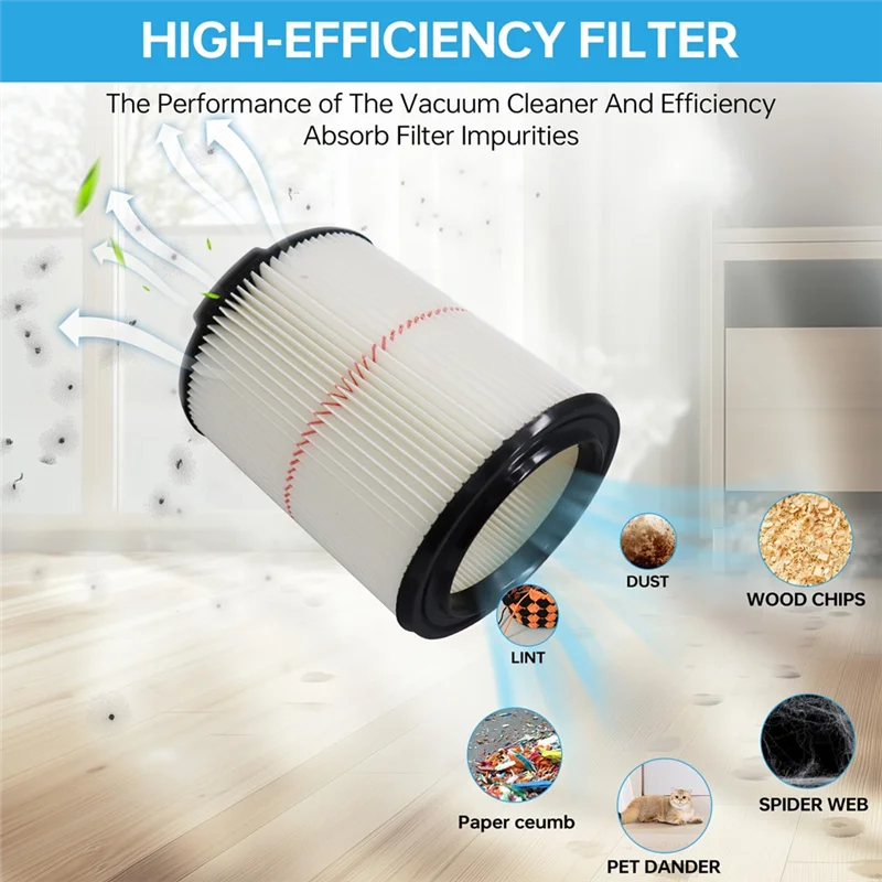 

IALJ-Replacement Cartridge Filter For Craftsman 9-38754 Red Stripe General Purpose Wet Dry Vac 5 To 20 Gallon Shop Vacuums