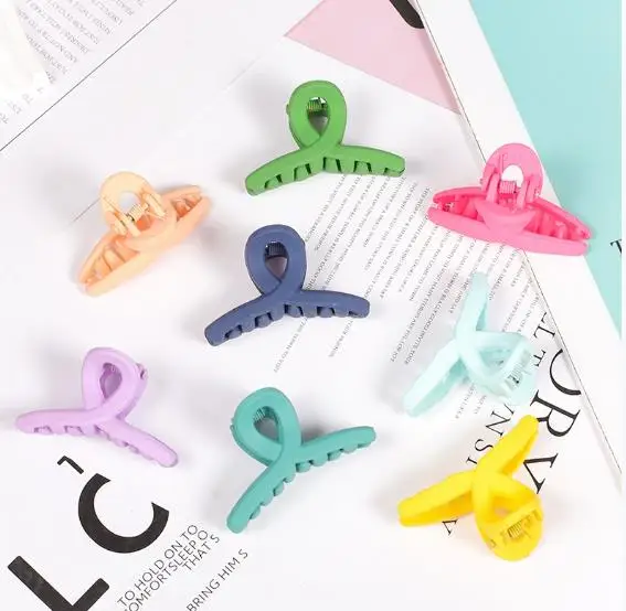 4 ซม.ใหม่สี 3 ชิ้น/เซ็ต Candy สีขนาดเล็ก CROSS Grip คลิป Hairpin Barrettes สําหรับเด็กผู้หญิงสาวอุปกรณ์เสริม Headwear