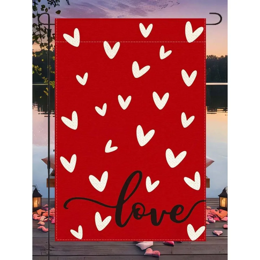 

1Pc Black Hello Garden Flag 36x47cm Double Sided Welcome Banner Indoor Outdoor Porch Backyard Yard Home Decor