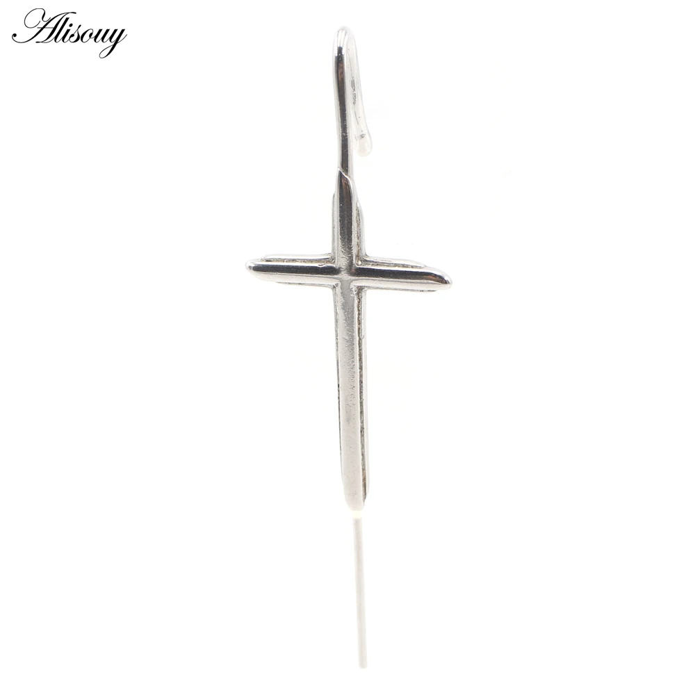 1PC Stainless Steel Casting Snake Tiger Cross Ear Hook Septum Daith Ear Captive Tragus Cartilage Helix Earring Piercing Jewelry