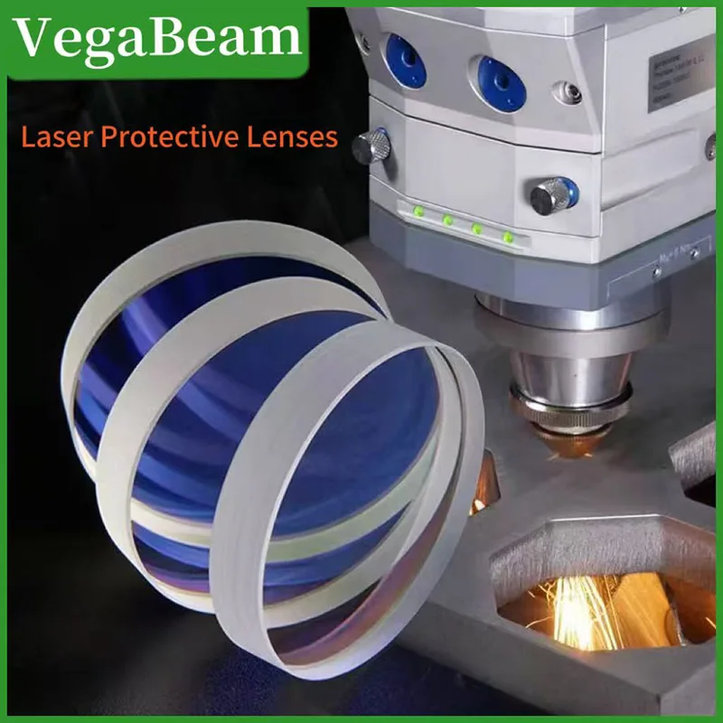 عدسة النوافذ الواقية بالليزر Dia.34x5 37x1.6 37x5 25.4x4 27.9x4.1 وما إلى ذلك لرأس آلة قطع الألياف Raytools Precitec BOCI WSX