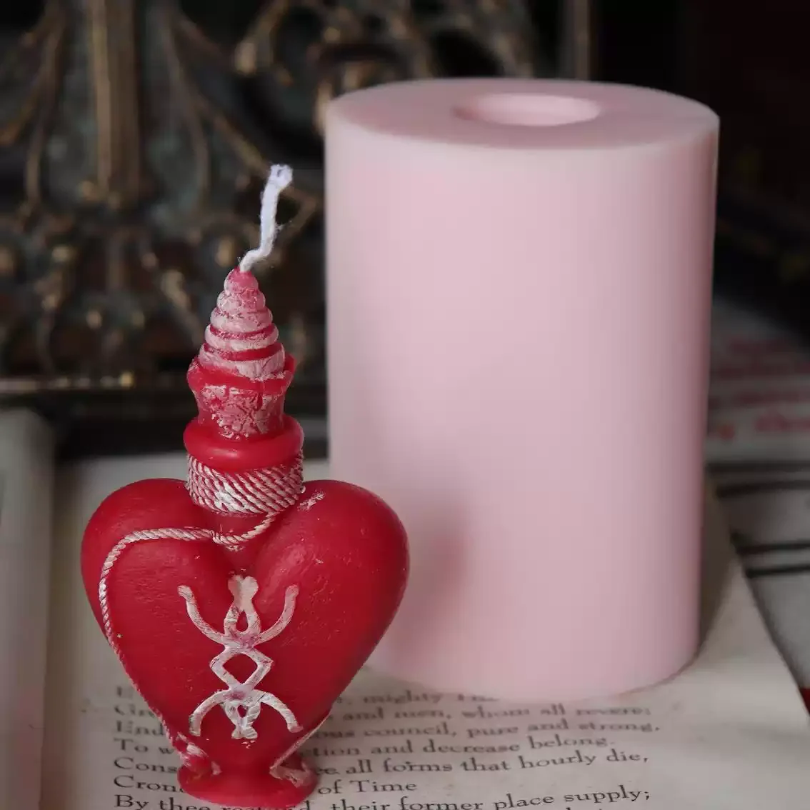 

Love Witch Bottle Candle Mold, Halloween Spell Jar Candle Making Silicone Mold