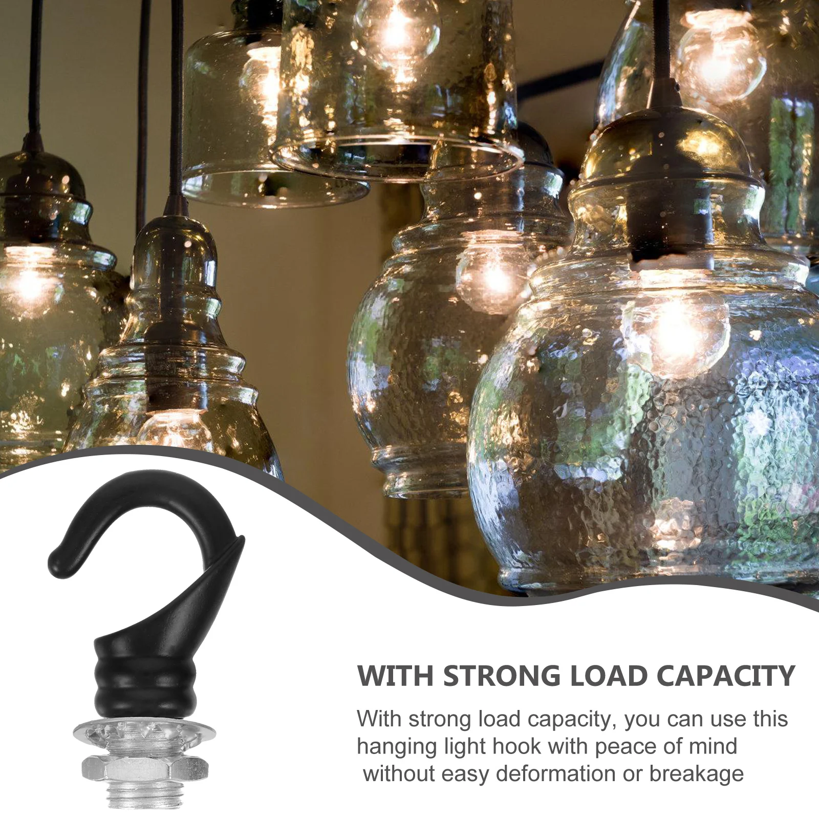 

6 Pcs Open Hook Hooks Heavy Duty Hallway Hanging Light Lights Ceiling for Hangers