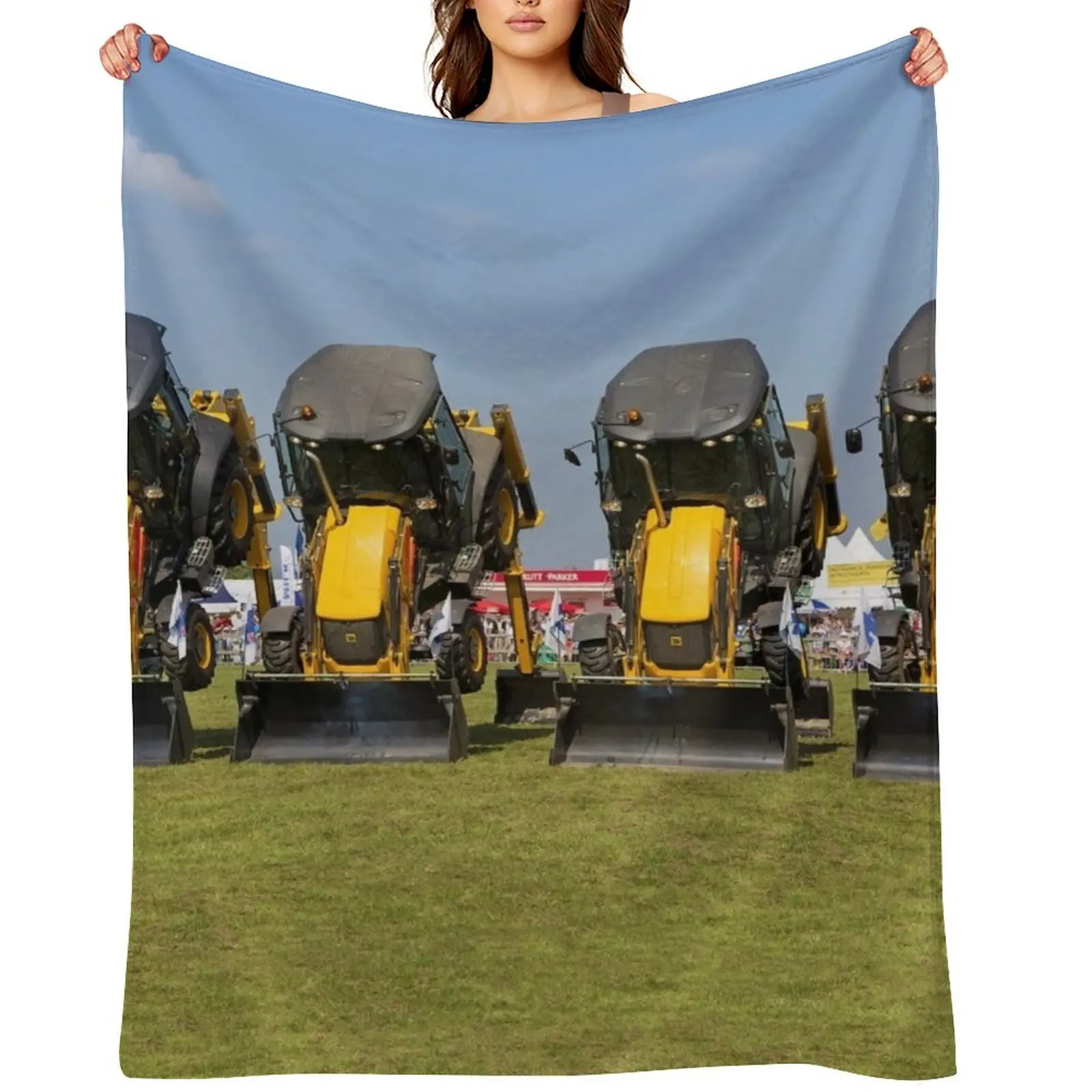 

The Diggerland Dancing Diggers Stunt Team Throw Blanket Soft Cute Plaid sofa bed Retros Blankets