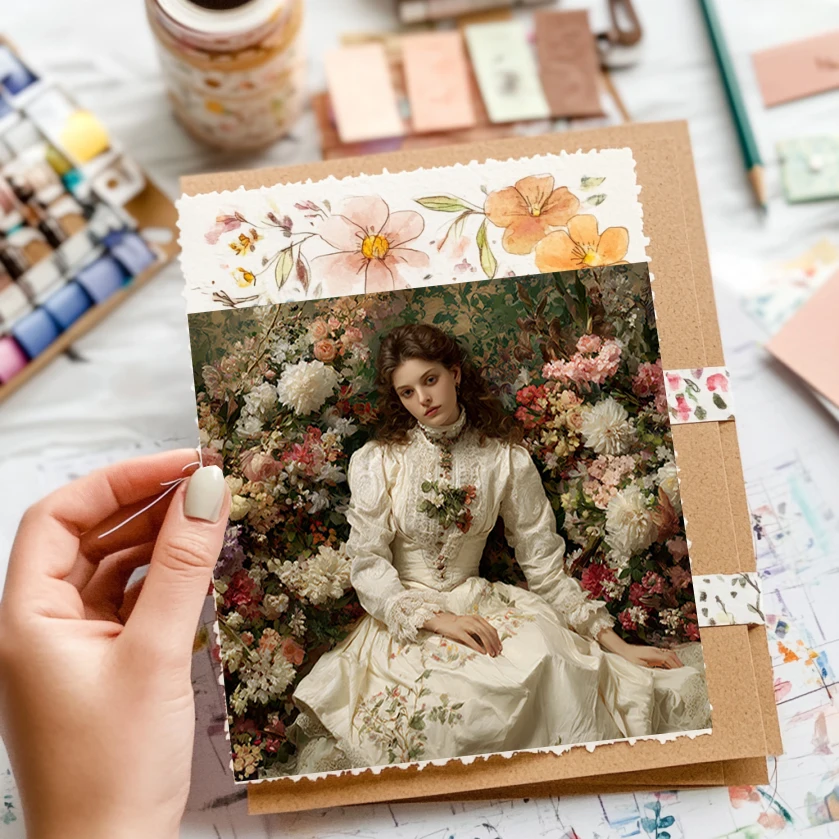 36 ورقة حزمة ورق قصاصات مقاس 6 × 6 بوصات: خريطة عتيقة ومطبوعات زهور لسكرابوكينغ، وأوريغامي، ومجلة غير المرغوب فيها وبطاقة DIY.