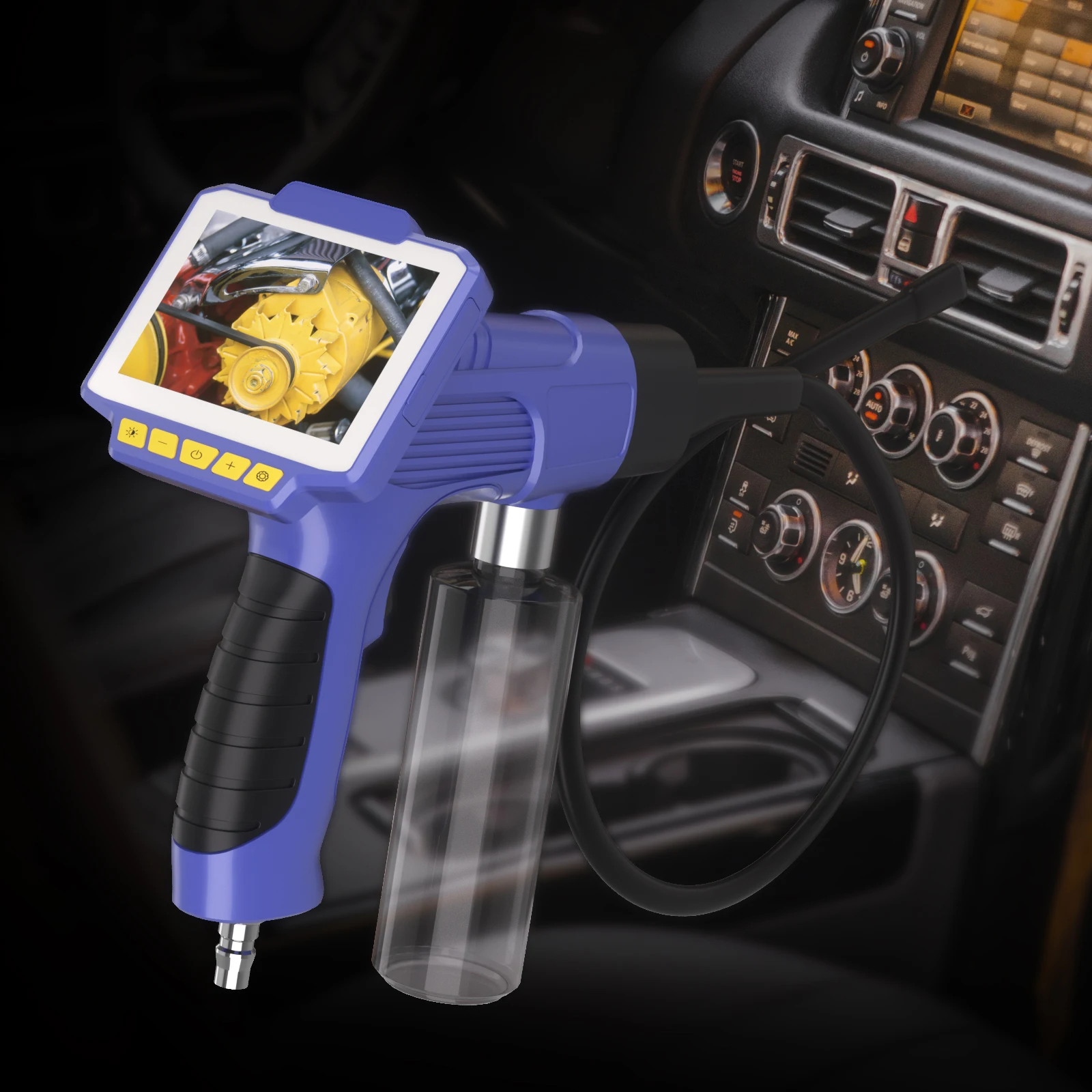 4.3Inch 2MP 1080P Front-View Front&Side Spraying Car Air Conditioner Cleaning Handheld Endoscope CMOS Borescope  Microscope