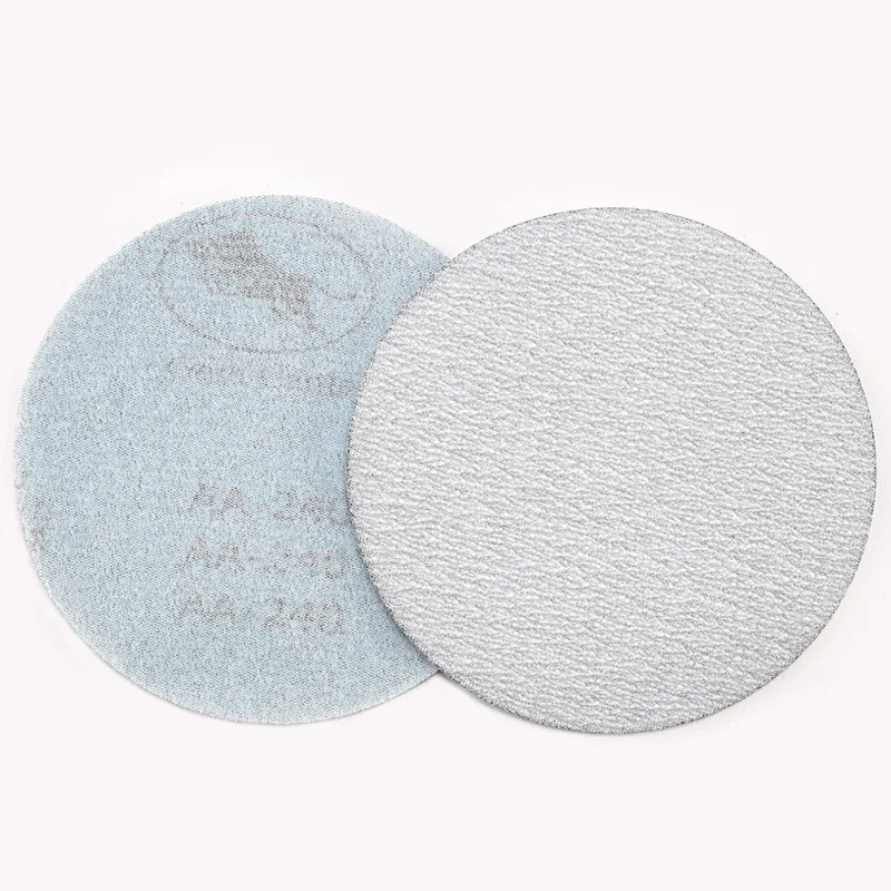 2 Inch 50mm White Sanding Paper 40-240 Grit Aluminum Oxide Sanding Discs Round Hook&Loop Dry Sanding Paper for Wood Grinding