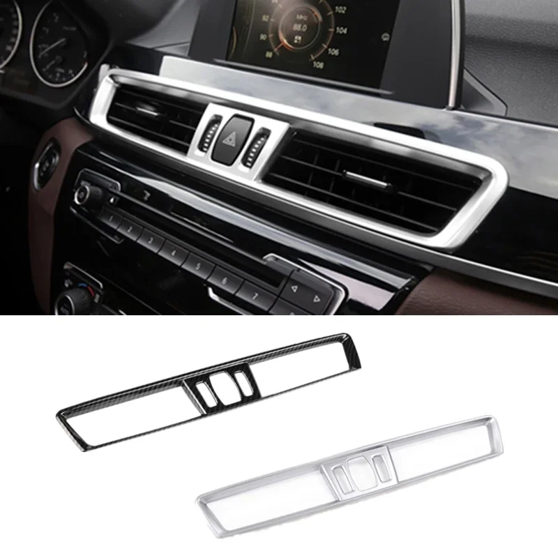 

Car Styling Car Central Control Air Conditioning Outlet Cover Frame Trim Sticker For BMW X1 2016-2020 Auto Interior Accessories