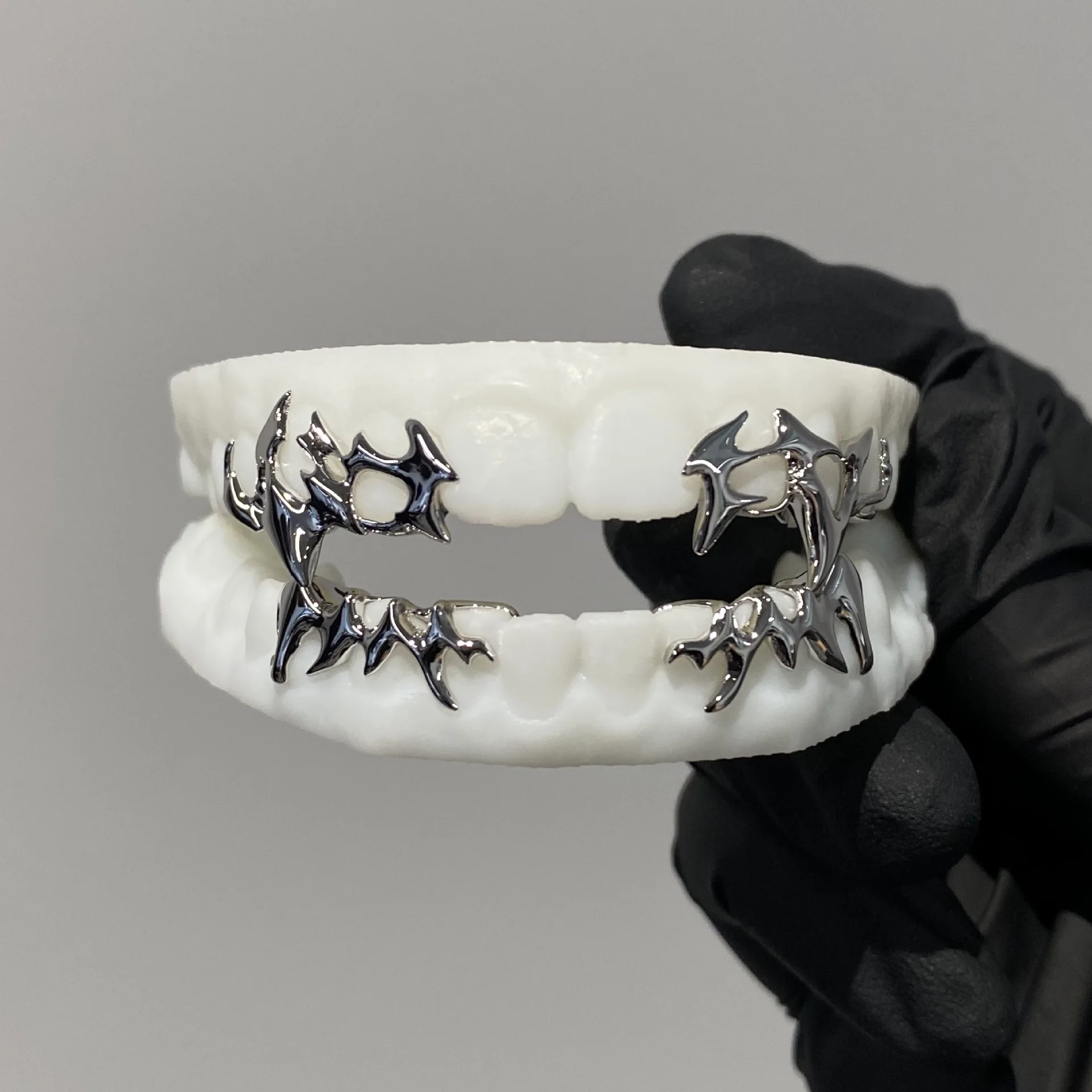 Punk Up And Down 6 Tooth Top 6 Bottom 6 European And American Cross-border Hot-selling Grillz