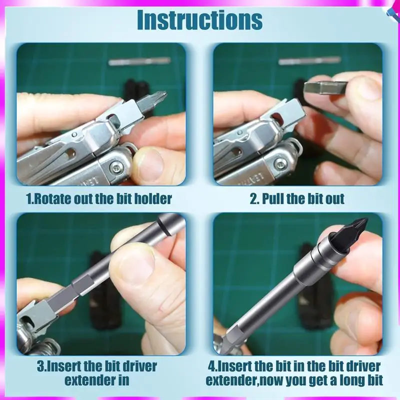 

Удлинитель отвертки бит N96R для многофункциональных инструментов, адаптер для шестигранных бит 1/4 дюйма, дополнительный аксессуар для Leatherman, Surge Wave Plus
