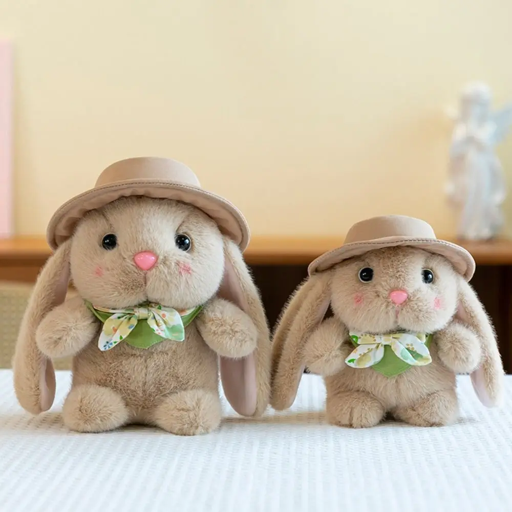 Lapin en peluche à longues oreilles pour enfants, jouet de couchage Kawaii, 18 cm, 23cm