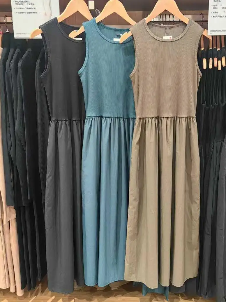 Spring New Sle Loose Long Svel Waist-Cinching Dr Japanese Sle Women's Faion High Waist A-line Gown Summer Dr