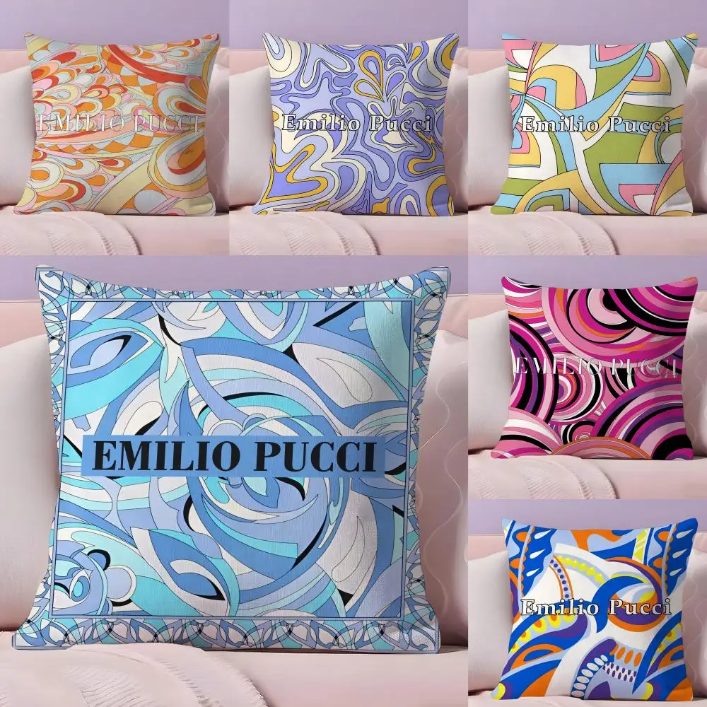 Fashion E-Ee-Ilio Logo P-Puccis Cushion Cover Short Plush D…