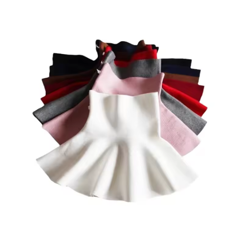 2-10Year Toddler Baby Girl Knit Tutu Skirt For Kids Autumn Winter Princess Skirts Mini Pleated Children's Clothing Girls Clothes