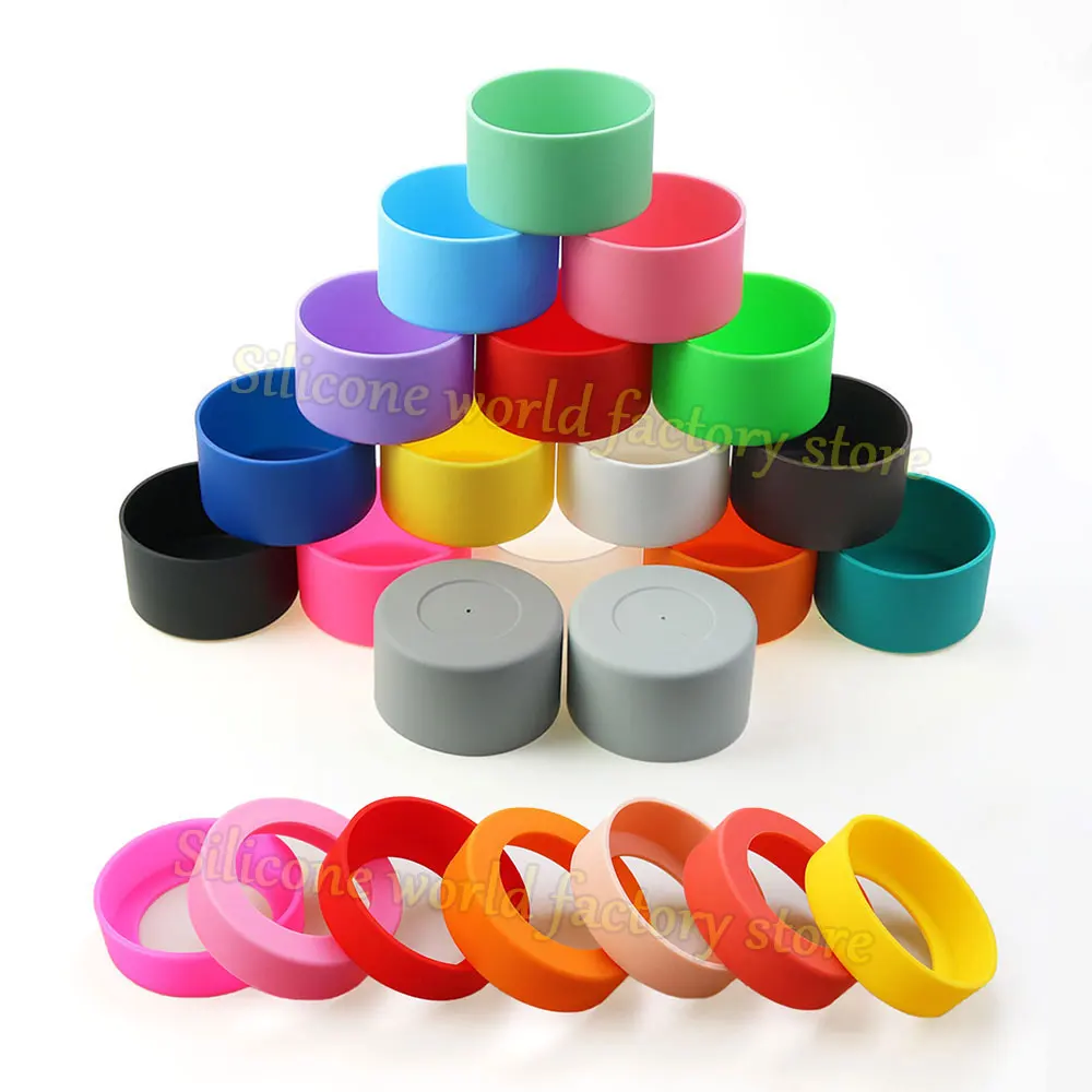 SW 2pcs/Set 7.5CM Silicone Cup Boot Sleeve For Stanley 40/30oz Tumbler 75MM Anti-Slip Silica Gel Cup Bottom Cover Bottle Covers