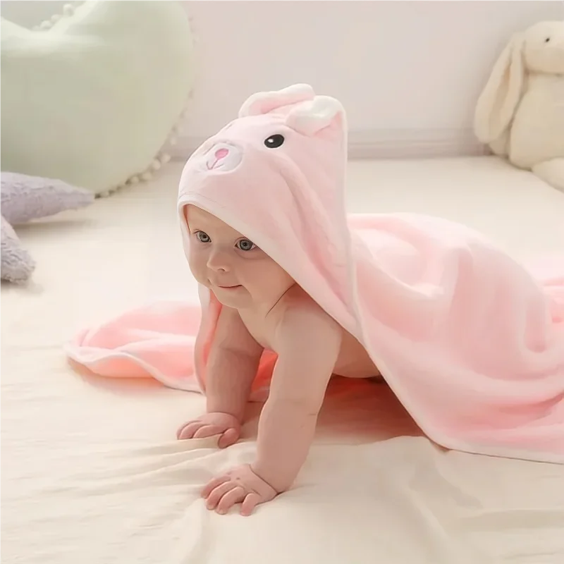 

Toddler Baby Hooded Towel Newborn Bathrobe Super Soft Warm Sleeping Swaddle Wrap for Infant Boys Girls