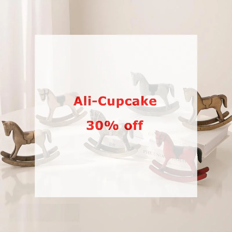 Nordic Retro Wooden Rocking Horse Ornament Desk Decor Balance Art Adornment Creative Hand Carved Animal Figurines Xmas Kids Gif