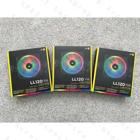 D  NEW 1EPC  Corsair LL120 RGB, 120mm Dual Light RGB LED PWM Fan, No NODE controller
