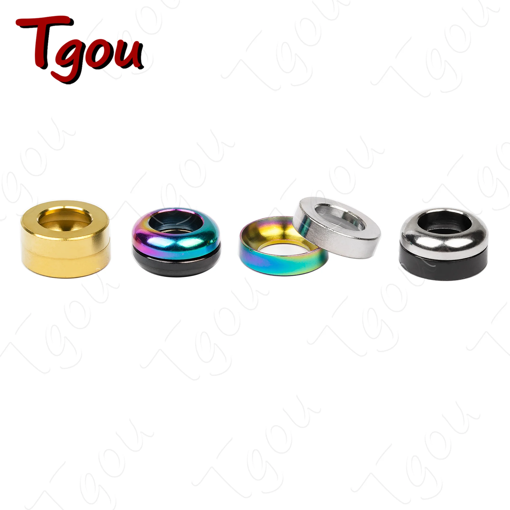 Tgou Titanium Gasket M6 Concave and Convex Washer Spacer for MTB Disc Brake Caliper Group Mounting Bolts 2pcs