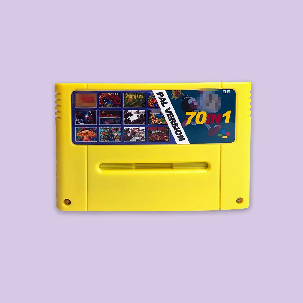 بطاقة خرطوشة لعبة فيديو ل SNES16 بت ، يورو بال ، كرونو الزناد ، Terranigma متثلاثية ، وصلة إلى الماضي ، 70 في 1