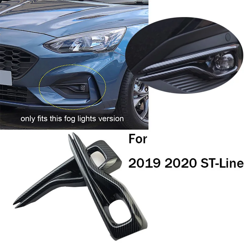 Car Front Fog Light Cover Trim Head Fog Light Lamp Frame For Ford Focus 2019 2020 ST-Line Exterior Accessories