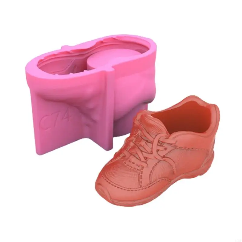 

R7UF Cartoon Shoes Flowerpot Pen Holder UV Crystal Epoxy Mold Cement Plaster Clay Resin Silicone Mould DIY Crafts Mold