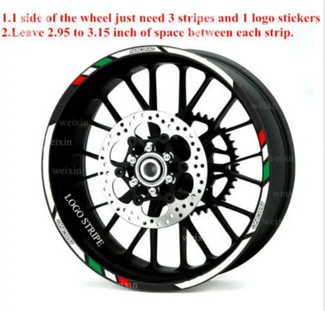 

Wheel Stickers Motorcycle Hub Rim Strip For 17-19 Kawasaki Z900 motorcycle accessories Wheel Sticker Decal Reflective Rim