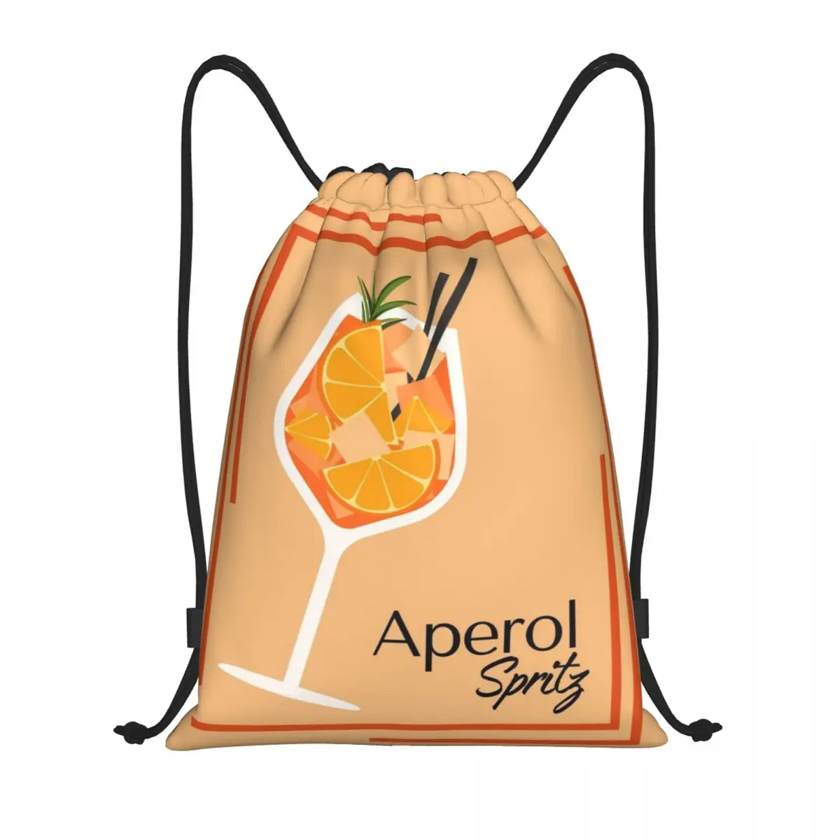 

Изготовленная на заказ сумка A-Aperols Spritz на шнурке для женщин и мужчин, легкий спортивный рюкзак для хранения в тренажерном зале