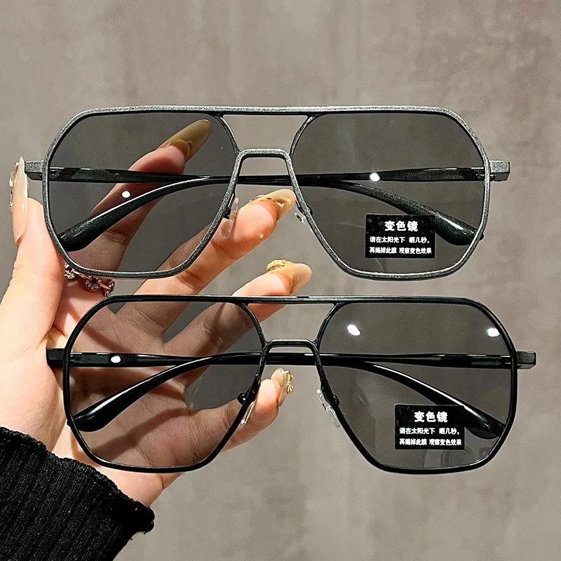 

2PCS Retro Oversized Square Polarized Sunglasses for Women Men Vintage Shades UV400 Classic Metal Sun Glasses