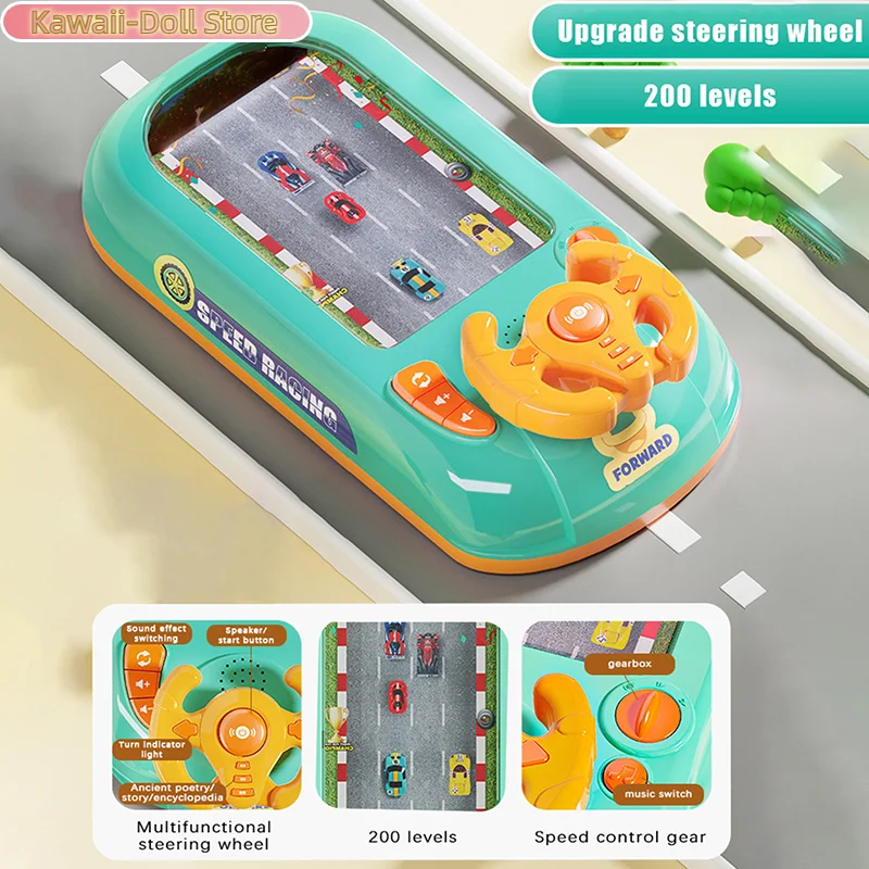 Carro de aventura de corrida volante brinquedo musical simulação interativa brinquedo de corrida simulador de condução para crianças