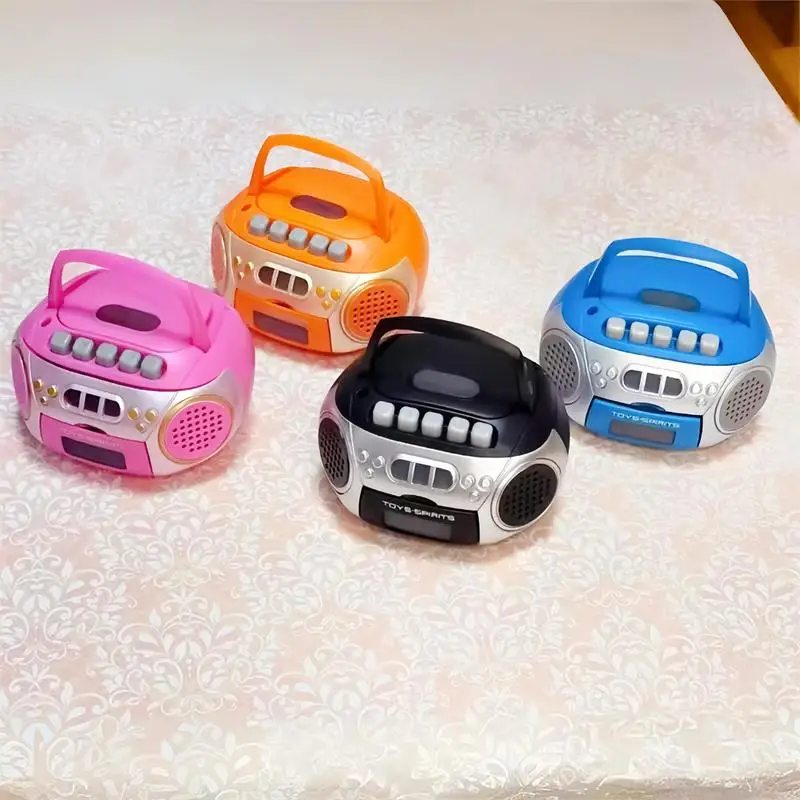 

TOYS SPIRITS Retro Oval Recorder Metallic Color Miniature Gashapon Capsule Toy Desktop Ornament For Home Office Toy Collectors