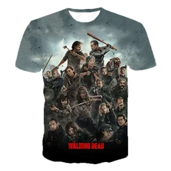 The Walking Dead Horror 3D Print T-Shirts Men Women Streetwear Short Sleeve T Shirt Oversized Harajuku Y2k Tees Top Kid Clothing