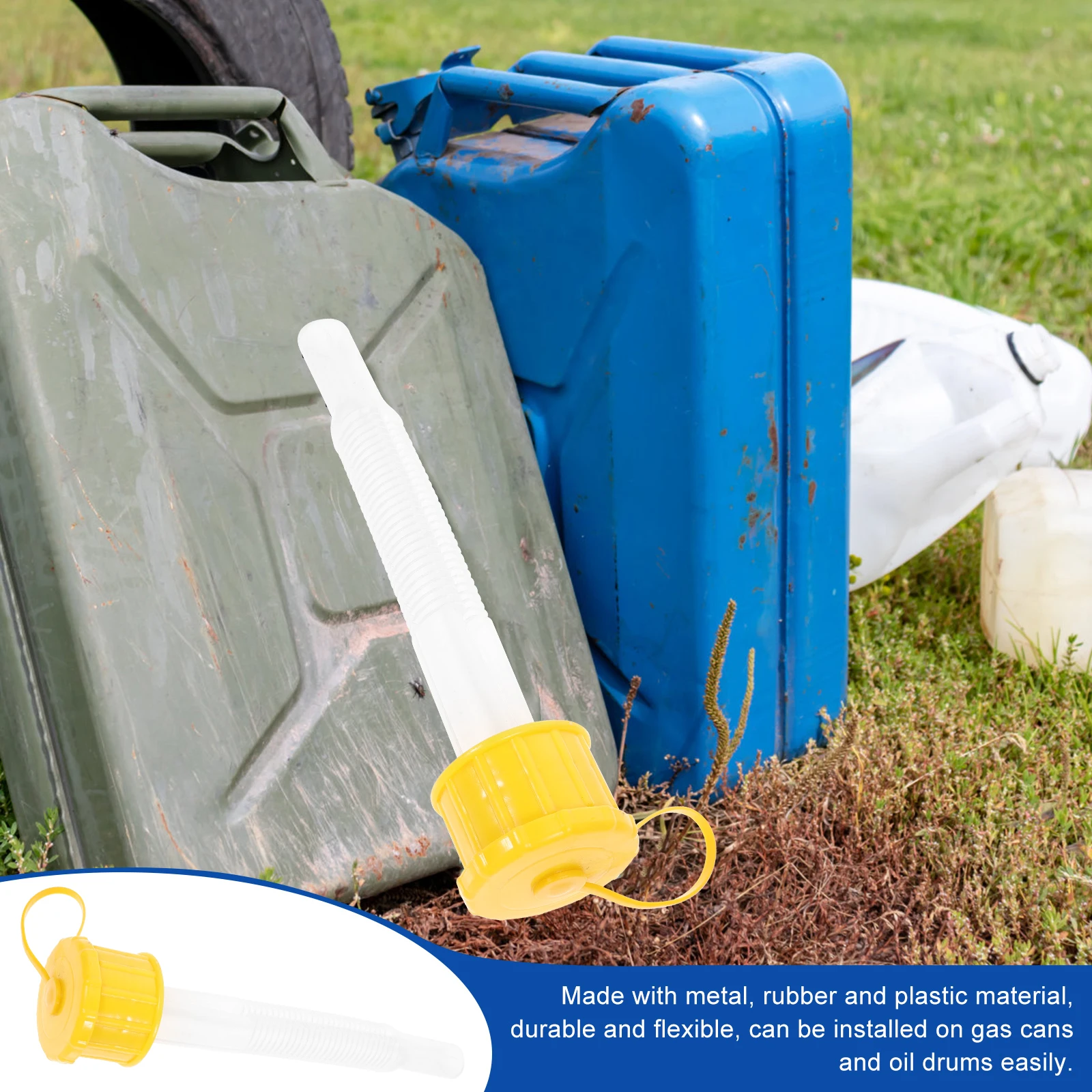 

Flexible Gas Spout Replacement Universal Fuel Nozzle For Lawnmowers Trimmers Easy Pour Non-Drip Gas Spout Replacement Transfer