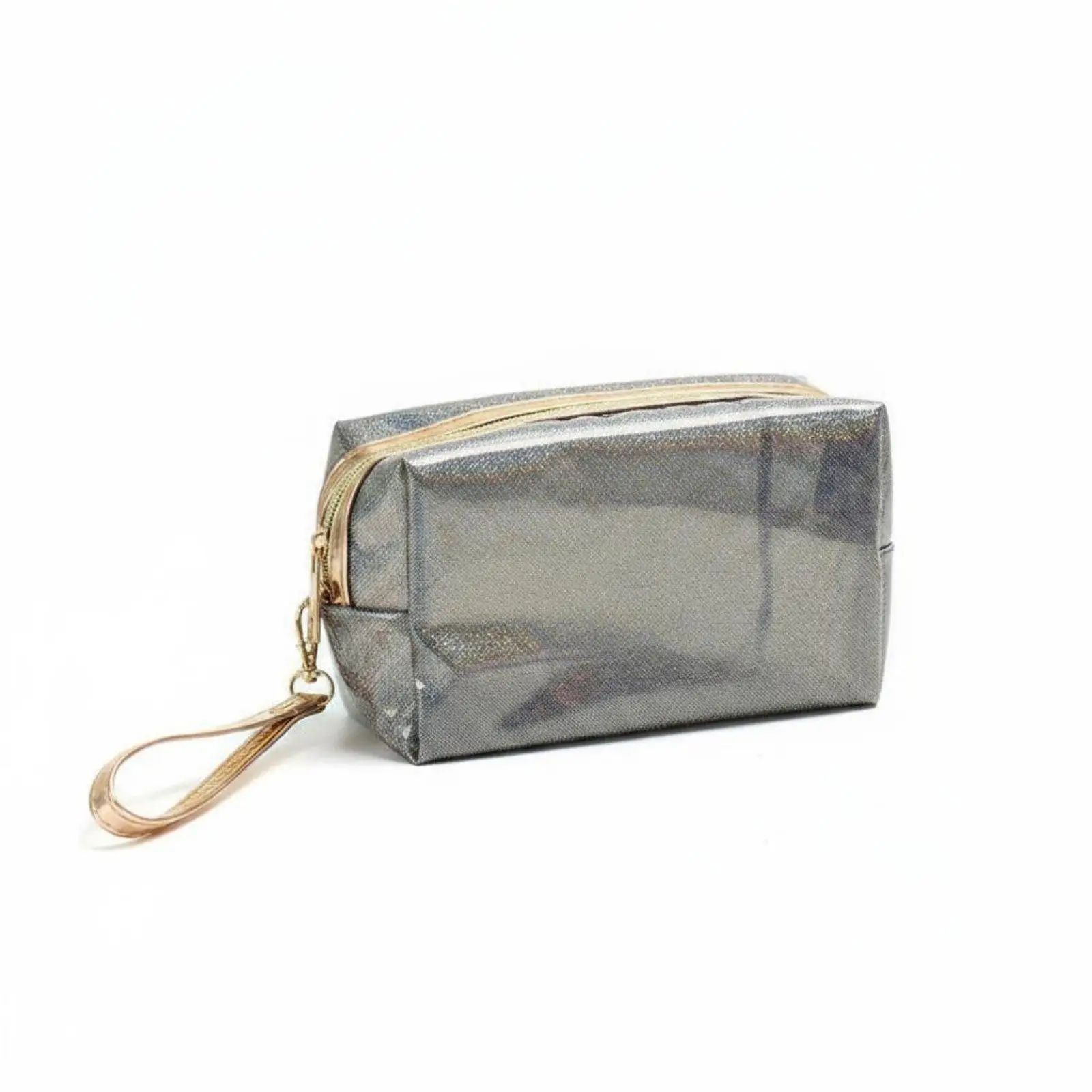Transparent Cosmetic Pouch Organizer Waterproof PVC Toiletry Bag with Zipper for Travel and Gym Use